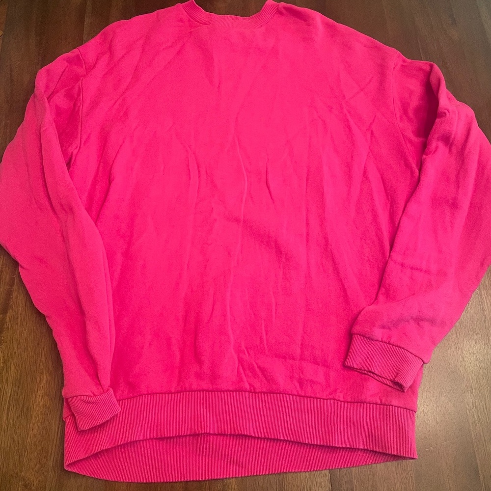 ASOS- long pink crewneck sweatshirt